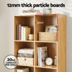 Artiss Bookshelf Bookcase 4 Tiers LEOR Pine - Image 7