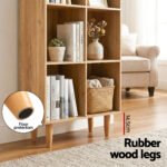 Artiss Bookshelf Bookcase 4 Tiers LEOR Pine - Image 8