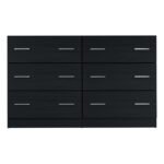Artiss 6 Chest of Drawers - VEDA Black - Image 5