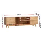 Artiss Entertainment Unit Stand TV Cabinet Storage Drawer Shelf 180cm Wooden - Image 4