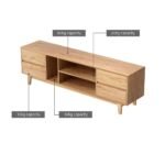 Artiss Entertainment Unit Stand TV Cabinet Storage Drawer Shelf 180cm Wooden - Image 8