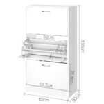 Artiss Shoe Rack Cabinet 36 Pairs Adjustable Shelves Ivy - Image 4