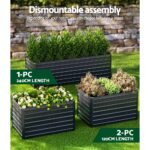 Green Fingers Garden Bed 240x80x77cm Planter Box Raised Container Galvanised Herb - Image 4