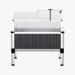 Green Fingers Garden Bed 80x49x74cm Greenhouse Planter Box Raised Galvanised Herb - Image 3