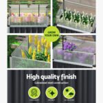 Green Fingers Garden Bed 80x49x74cm Greenhouse Planter Box Raised Galvanised Herb - Image 4