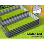 Green Fingers 2x Garden Bed 210x90cm Planter Box Raised Container Galvanised Herb - Image 4