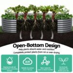 Green Fingers Garden Bed 320X80X42cm Oval Planter Box Raised Container Galvanised - Image 3