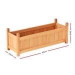 2x Green Fingers Raised Garden Bed 90x30x33cm Wooden Planter Box Raised Container Growing - Image 2