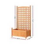 Green Fingers 2X Garden Bed Wooden 64x35x115cm Planter Raised Box Container Trellis - Image 2