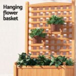 Green Fingers 2X Garden Bed Wooden 64x35x115cm Planter Raised Box Container Trellis - Image 5