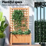 Green Fingers 2X Garden Bed Wooden 64x35x115cm Planter Raised Box Container Trellis - Image 6
