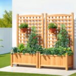 Green Fingers 2X Garden Bed Wooden 64x35x115cm Planter Raised Box Container Trellis - Image 7