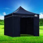 Instahut Gazebo Pop Up Marquee 3x3 Folding Tent Gazebos Camping 500D Oxford Navy - Image 7