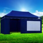 Instahut Gazebo 3x6 Pop Up Marquee Folding Tent Wedding Gazebos Camping Outdoor Shade Canopy Blue - Image 7