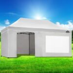Instahut Gazebo Pop Up Marquee 3x6 Folding Tent Gazebos 500D Oxford Fabric White - Image 7