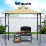 Instahut Gazebo Outdoor Patio Marquee BBQ Grill Shelter Garden Shade Hooks Beige - Image 4