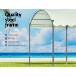Instahut Gazebo Marquee 4x3m Outdoor Event Wedding Tent Camping Party Shade Iron Art Canopy Beige - Image 5