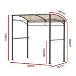 Instahut Gazebo Outdoor BBQ Grill Patio Garden Marquee Shade Shelter Shelf Hooks Beige - Image 2