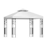 Instahut Gazebo 3x3m Marquee Outdoor Wedding Party Event Tent Home Iron Art Shade White - Image 7