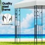 Instahut Gazebo 3x3m Marquee Outdoor Wedding Party Event Tent Home Iron Art Shade White - Image 5