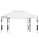 Instahut Gazebo 4x3m Marquee Outdoor Wedding Party Event Tent Home Iron Art Shade White - Image 7