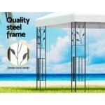 Instahut Gazebo 4x3m Marquee Outdoor Wedding Party Event Tent Home Iron Art Shade White - Image 5
