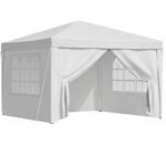 Instahut Gazebo 3x3 Pop Up Marquee Folding Tent Wedding Gazebos Camping Outdoor Canopy White