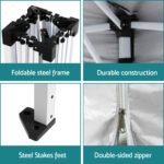 Instahut Gazebo 3x3 Pop Up Marquee Folding Tent Wedding Gazebos Camping Outdoor Canopy White - Image 6