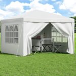 Instahut Gazebo 3x3 Pop Up Marquee Folding Tent Wedding Gazebos Camping Outdoor Canopy White - Image 7
