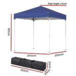 Instahut Gazebo 2x2m Outdoor Patio Garden Marquee Shade Blue - Image 2