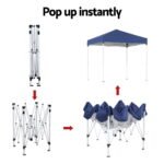 Instahut Gazebo 2x2m Outdoor Patio Garden Marquee Shade w/ Base Pods Blue - Image 5