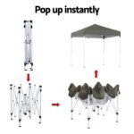 Instahut Gazebo 2x2m Outdoor Patio Garden Marquee Shade w/ Base Pods Grey - Image 5