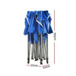 Instahut Gazebo Pop Up 3x3m w/Base Podx4 Marquee Folding Outdoor Wedding Camping Tent Shade Canopy Blue - Image 3