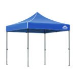 Instahut Gazebo Pop Up 3x3m w/Base Podx4 Marquee Folding Outdoor Wedding Camping Tent Shade Canopy Blue - Image 7