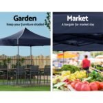 Instahut Gazebo Pop Up Marquee 3x3m Folding Tent Wedding Outdoor Camping Canopy Gazebos Shade Navy - Image 4