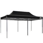 Instahut Gazebo Pop Up Marquee 3x6 Folding Outdoor 500D Tent Base Pod Black - Image 7