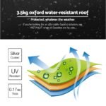 Instahut Gazebo Pop Up Marquee 3x6 Folding Outdoor 500D Tent Base Pod Black - Image 5