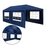 Instahut Gazebo 3x6m Marquee Wedding Party Tent Outdoor Camping Side Wall Canopy 6 Panel Blue - Image 2