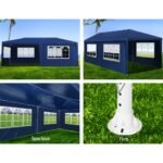 Instahut Gazebo 3x6m Marquee Wedding Party Tent Outdoor Camping Side Wall Canopy 6 Panel Blue - Image 5