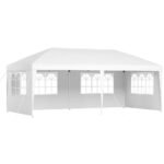 Instahut Gazebo Pop Up Marquee 3x6m Wedding Party Outdoor Camping Tent Canopy Side Wall White - Image 7