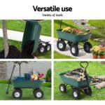 Gardeon Garden Cart Dump 270kg Hand Trailer Trolley Wagon Wheelbarrow Pull 75L - Image 6