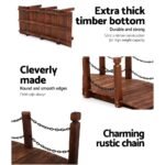 Gardeon Garden Decor Outdoor Ornament Wooden Bridge Chain 160cm - Image 5