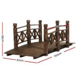 Gardeon Garden Decor Outdoor Ornament Wooden Bridge 150cm - Image 2
