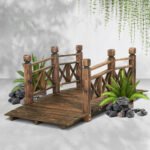 Gardeon Garden Decor Outdoor Ornament Wooden Bridge 150cm - Image 8