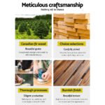 Gardeon Garden Decor Plant Stand Outdoor Ornament Wooden Wagon Wheel 80cm - Image 5