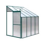 Green Fingers Greenhouse 2.52x1.27x2.13M Lean-to Aluminium Polycarbonate Green House Garden Shed