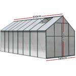 Green Fingers Greenhouse 5.1x2.44x2.1M Aluminium Polycarbonate Green House Garden Shed - Image 2