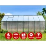 Green Fingers Greenhouse 5.1x2.44x2.1M Aluminium Polycarbonate Green House Garden Shed - Image 4