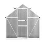 Green Fingers Greenhouse 2.42x1.9x1.95M Aluminium Polycarbonate Green House Garden Shed - Image 2