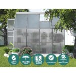 Green Fingers Greenhouse 2.42x1.9x1.95M Aluminium Polycarbonate Green House Garden Shed - Image 5
